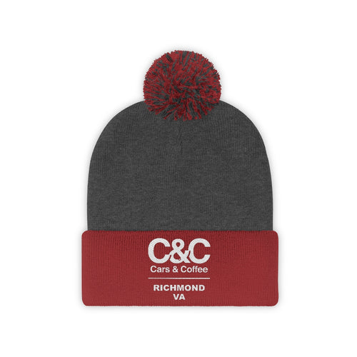 C&CR Pom Pom Embroidered Beanie